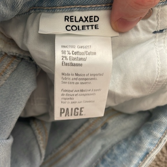 PAIGE Relaxed Collette Jean Size 27 - Picture 5 of 5